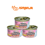 Lon INABA CIAO Thịt Cá Ngừ Trắng xé nhỏ Với Thạch Mực Ống (A-03)