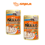 Pate cho mèo vị cá ngừ rắc cá bào dạng thạch nekko 70g